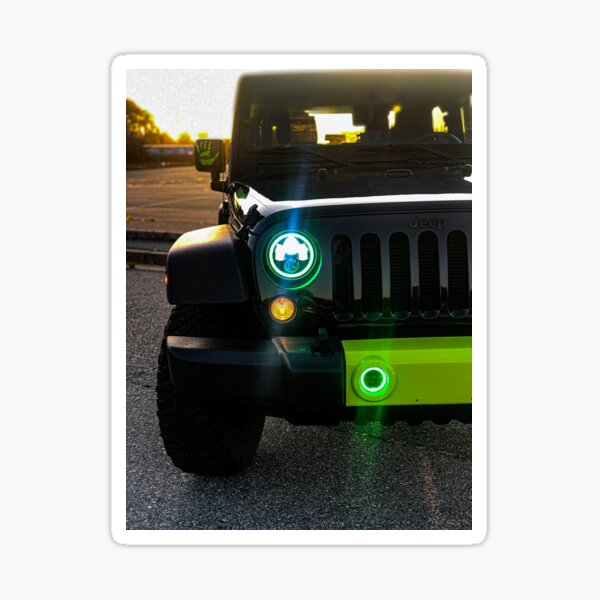 "Jeep Eye" Sticker by JacqBevDesigns Redbubble