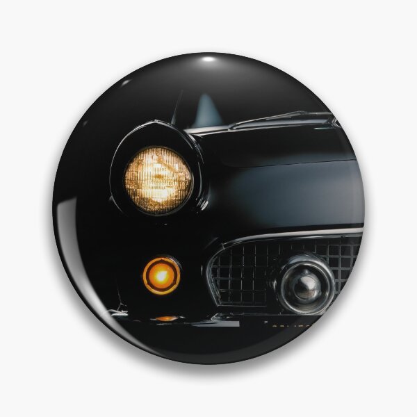 Item preview, Classic Ford Thunderbird headlight detail on black background designed and sold by lensesandwheels.