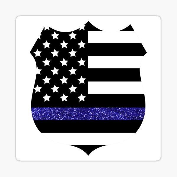 Police Officer Stickers Redbubble - image id for roblox bloxburg police flag