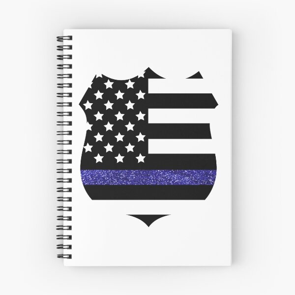 Item preview, Thin Blue Line Police Flag Badge with Blue Glitter  designed and sold by Chandler Milillo.