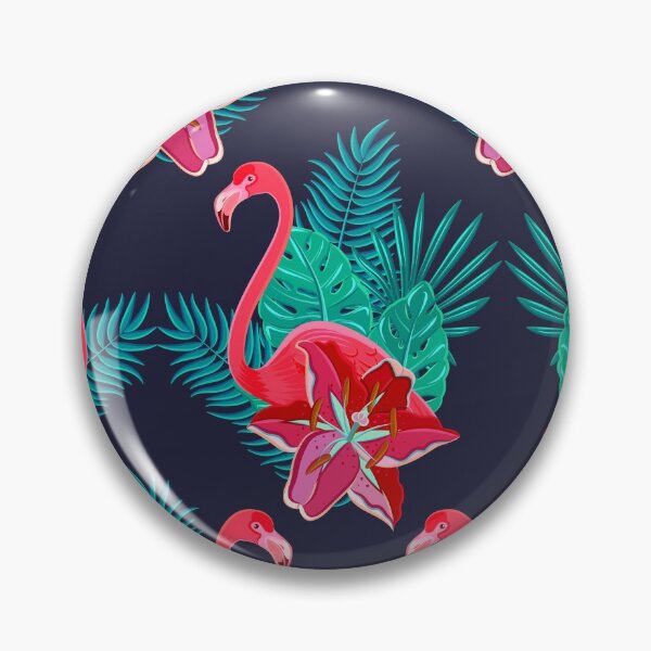Item preview, red flower flamingo tropical background designed and sold by TheSimpleMan.