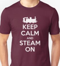 Keep Calm and Steam On Steam Engine #2A Unisex T-Shirt