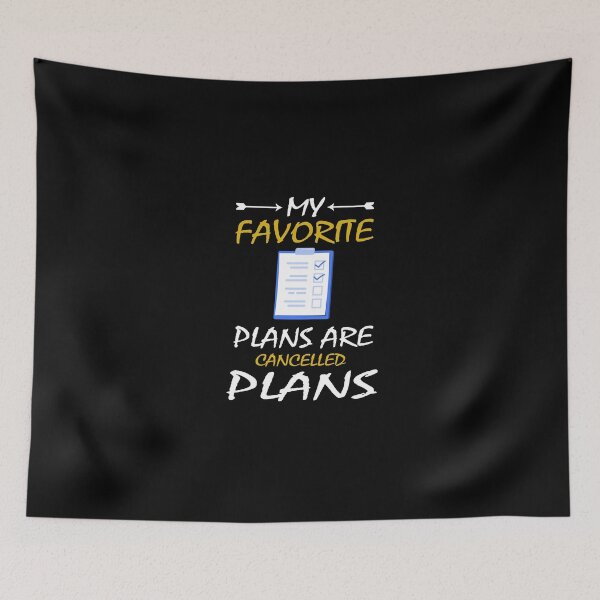 Item preview, My favorite plans are cancelled plans Slim Fit T-Shirt designed and sold by Beamazing15.
