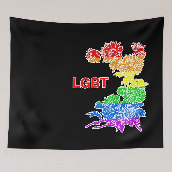 Item preview, LGBT Rainbow flower pattern designed and sold by patriotazx.