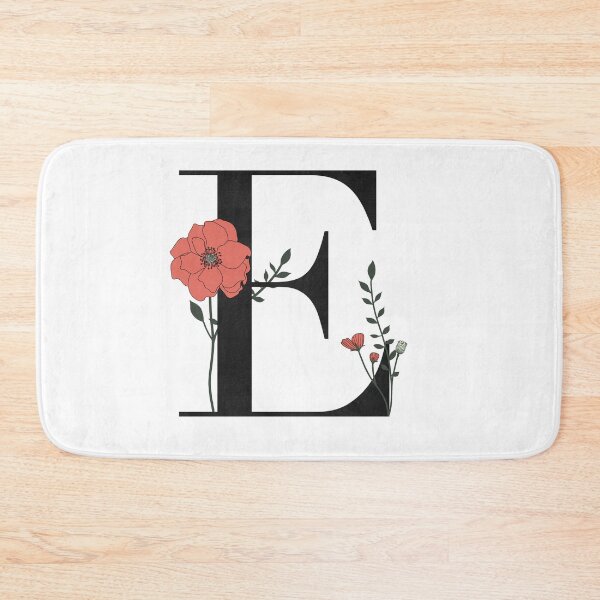 Item preview, E monogram with Flower Design designed and sold by jamiemaher15.