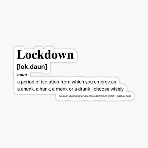 LOCKDOWN - definition Sticker