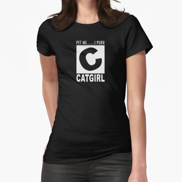 Catgirl rating Fitted T-Shirt