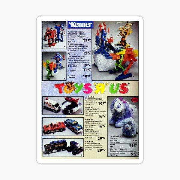 "toy catalogue centurions m.a.s.k" Sticker for Sale by Geekdaduk
