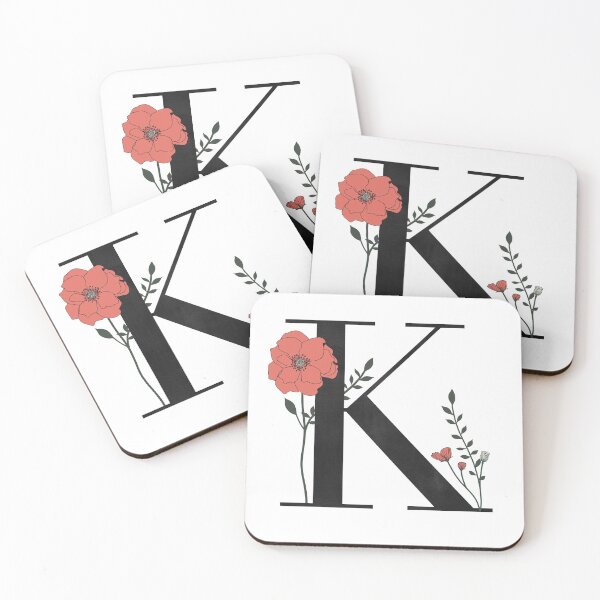 Item preview, K monogram with Flower Design designed and sold by jamiemaher15.