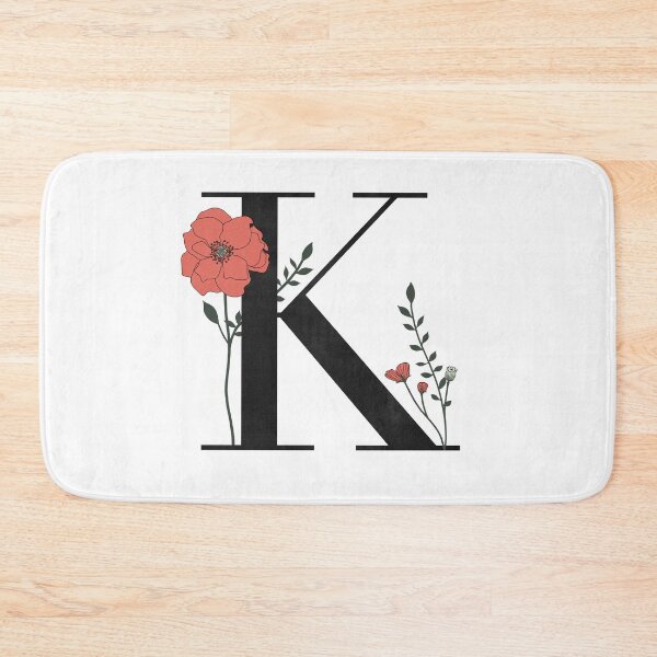 Item preview, K monogram with Flower Design designed and sold by jamiemaher15.