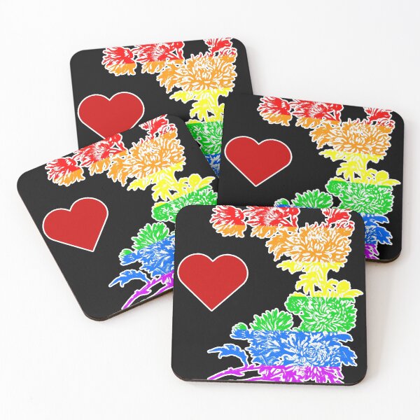 Item preview, HEART Rainbow flower pattern designed and sold by patriotazx.