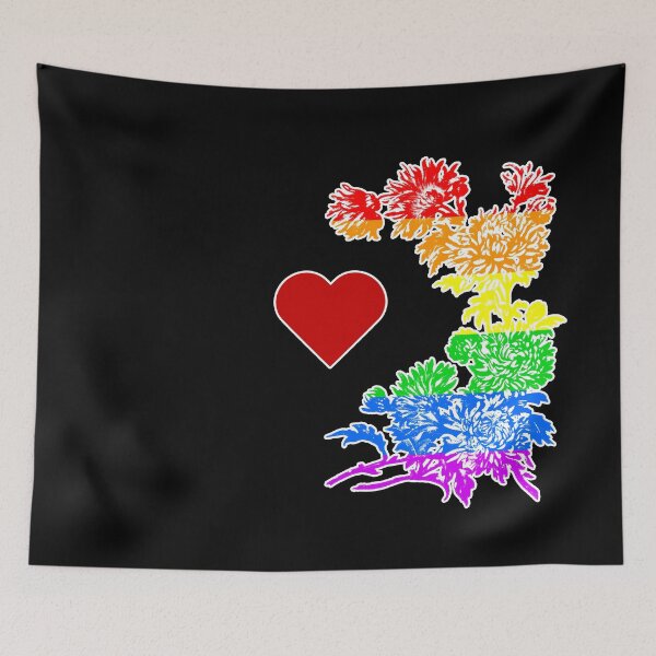 Item preview, HEART Rainbow flower pattern designed and sold by patriotazx.