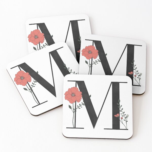 Item preview, M monogram with Flower Design designed and sold by jamiemaher15.