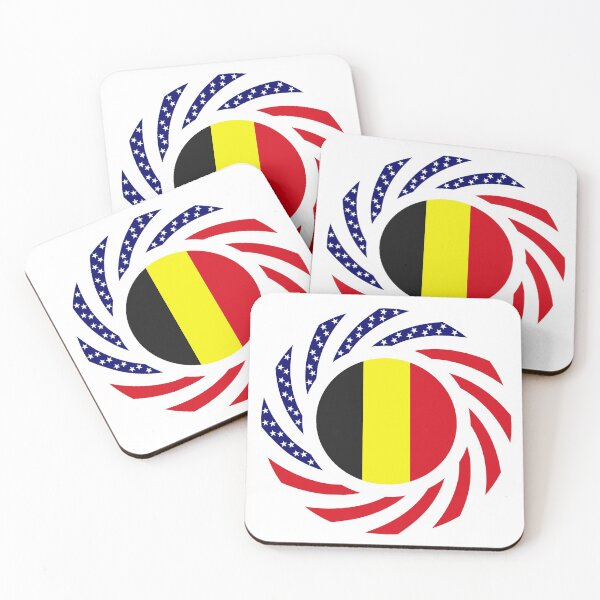 Item preview, Belgian American Multinational Patriot Flag Series designed and sold by Carbon-Fibre Media.