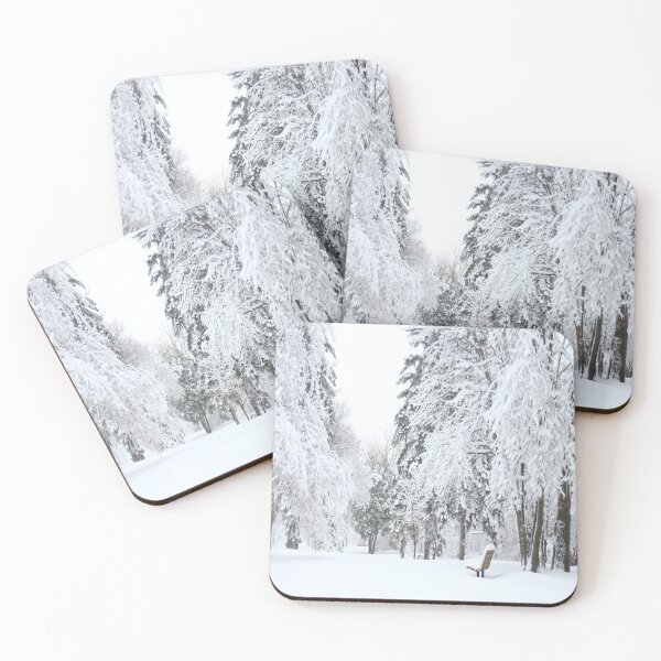 Item preview, White Snow Fall Forest designed and sold by Kadeda.