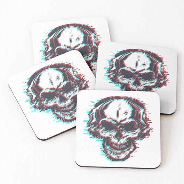 Item preview, Glitchy Skull With Headphones designed and sold by Vector Scout Lab.