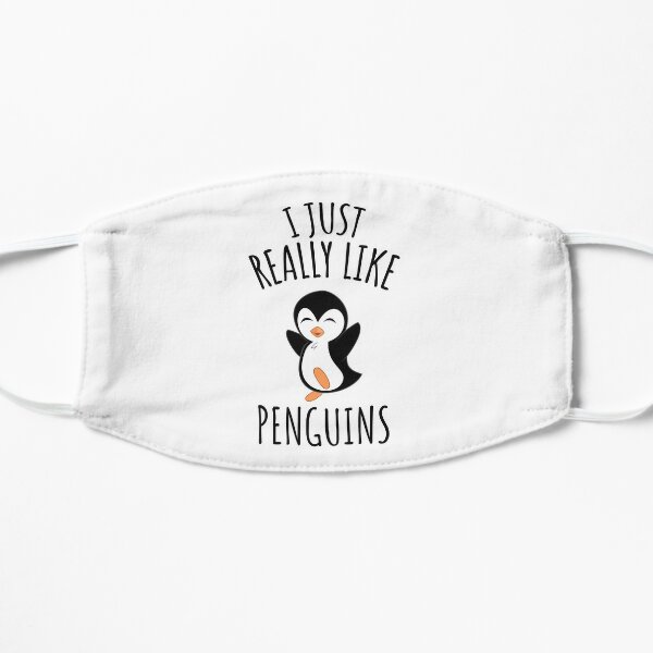 I Just Really Like Penguins Flat Mask