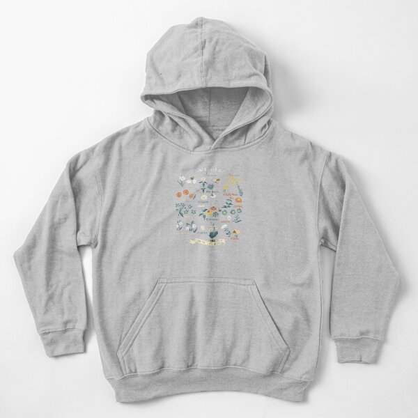 Flowers For Bees (Color) Kids Pullover Hoodie