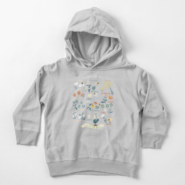 Flowers For Bees (Color) Toddler Pullover Hoodie
