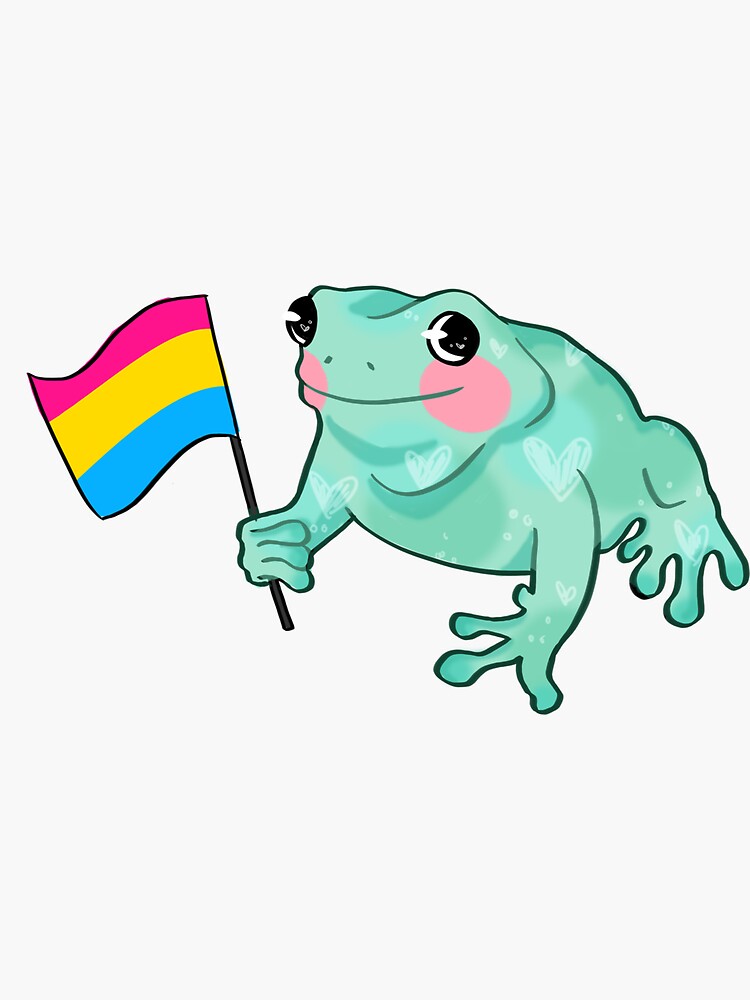 "Pansexual Frog" Sticker for Sale by heatherharris11 | Redbubble