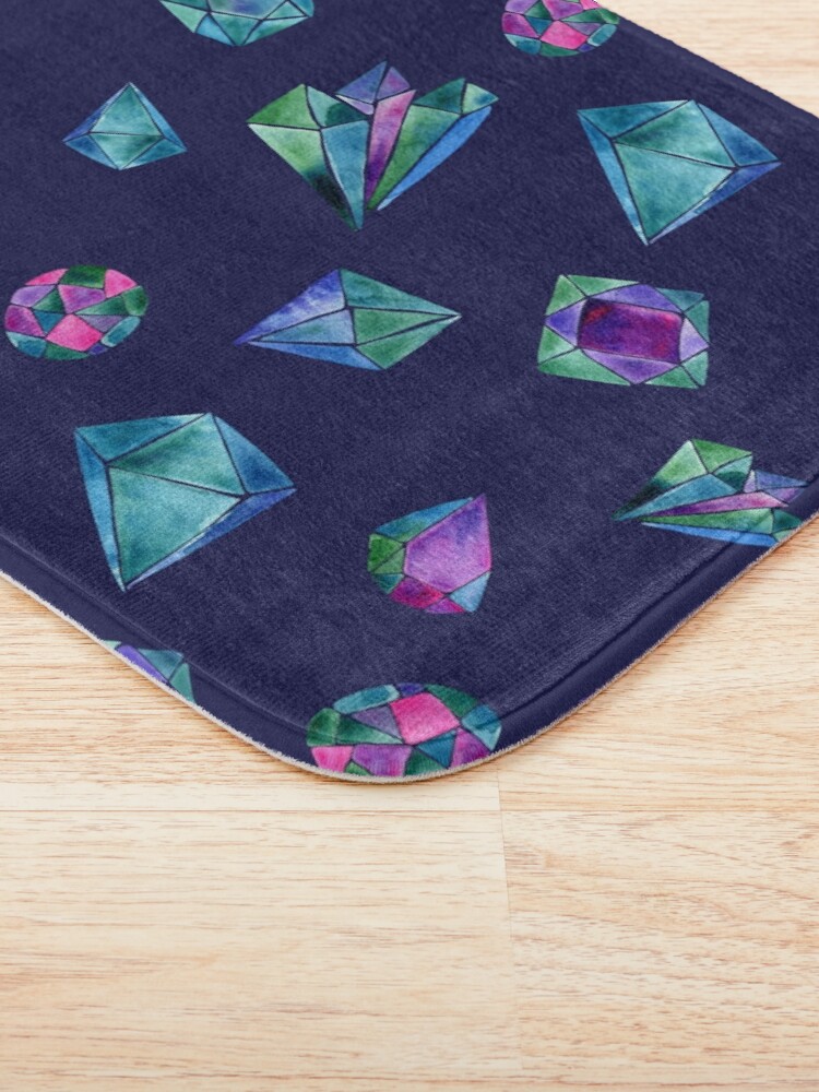 Alternate view of You Are a Gem Watercolor Purple Bath Mat