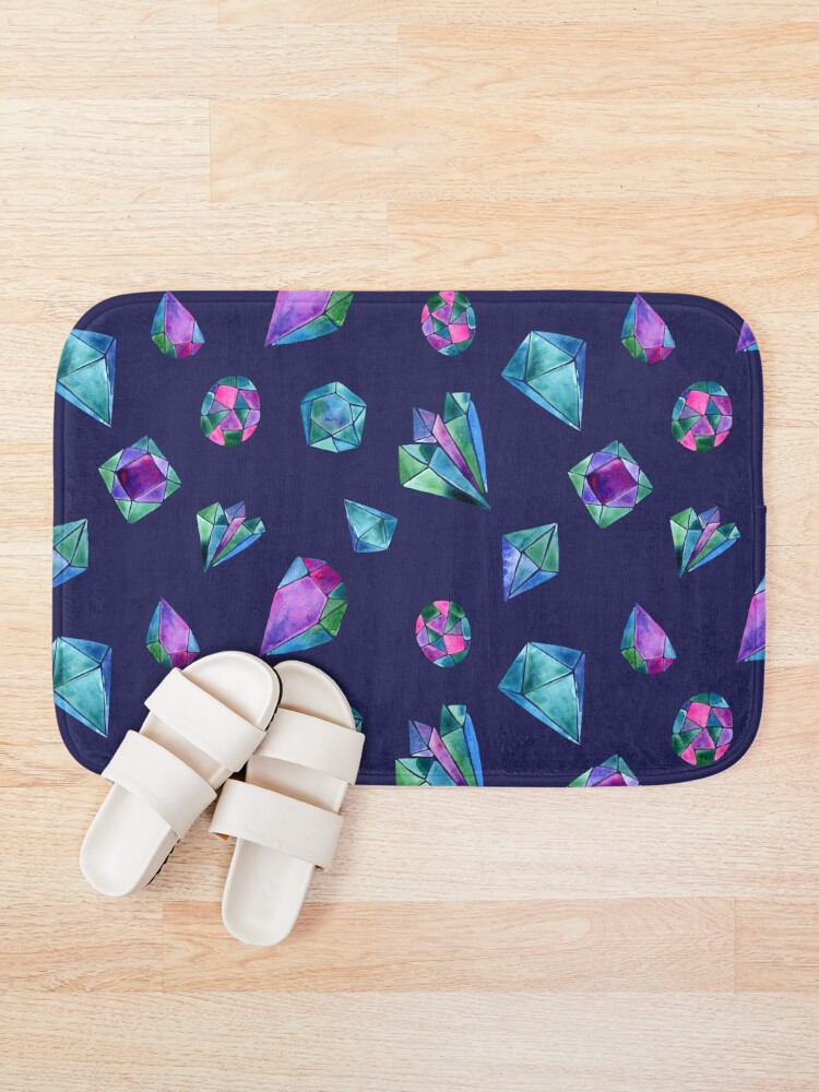 Alternate view of You Are a Gem Watercolor Purple Bath Mat