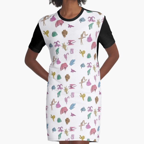 Blobby Buddies Graphic T-Shirt Dress
