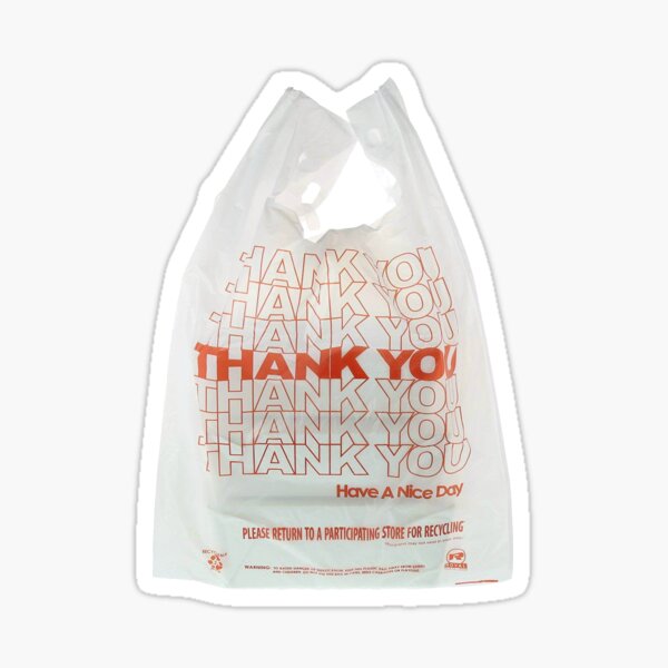 Item preview, Plastic Thank You Bag Realistic designed and sold by HollowBismark.