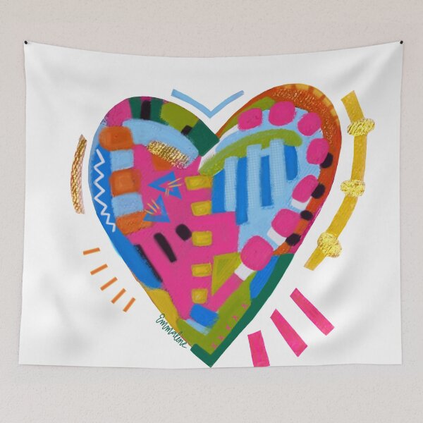 Item preview, Original Abstract Multicolor Heart  designed and sold by emmalinelandes.