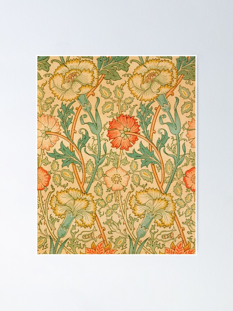 Alternate view of Pink and Rose by William Morris, 1890 Poster