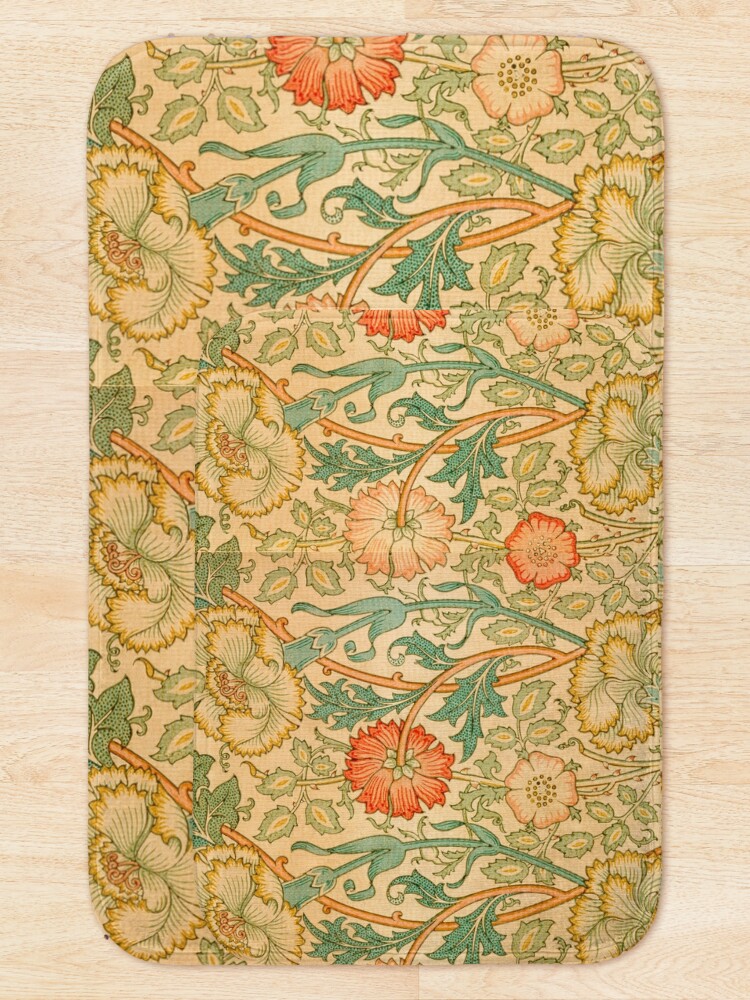 Alternate view of Pink and Rose by William Morris, 1890 Bath Mat