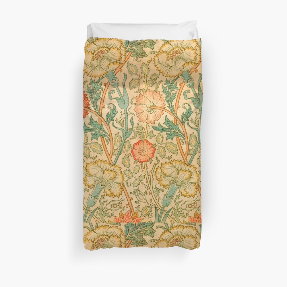 Pink and Rose by William Morris, 1890 Duvet Cover