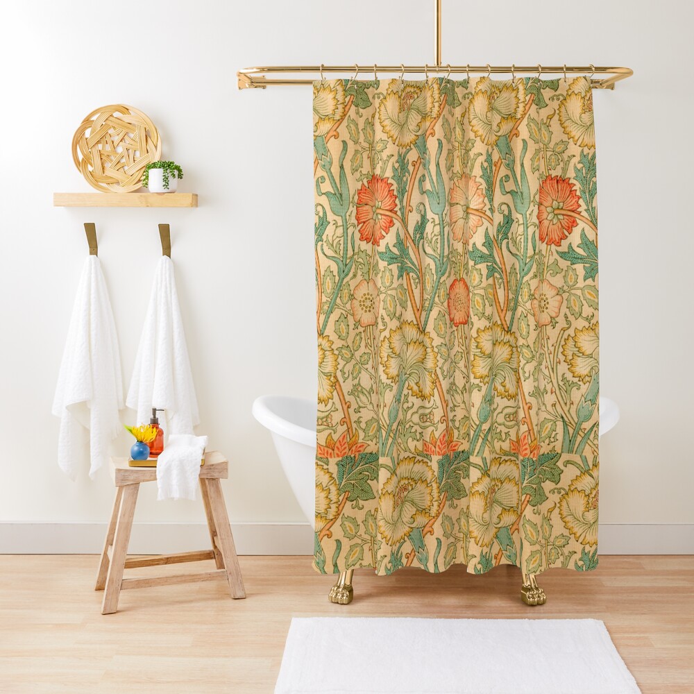 Pink and Rose by William Morris, 1890 Shower Curtain