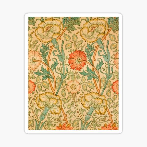 Pink and Rose by William Morris, 1890 Sticker