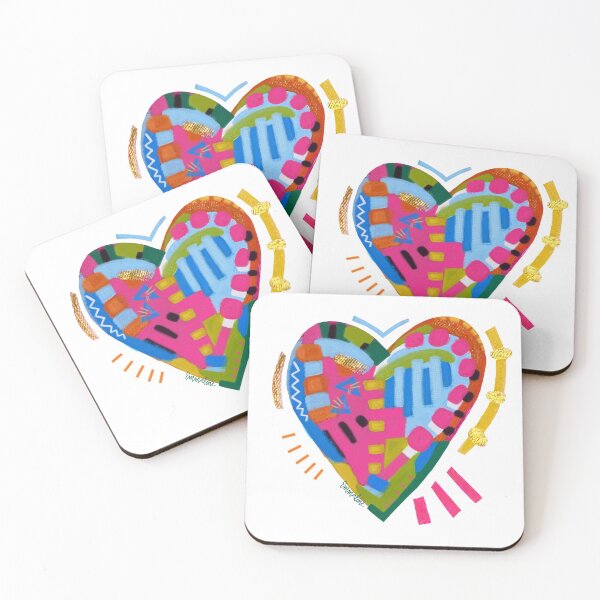 Item preview, Original Abstract Multicolor Heart  designed and sold by emmalinelandes.