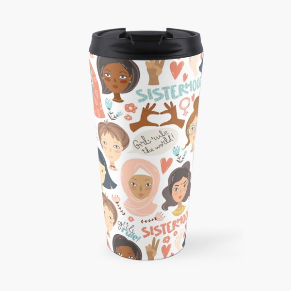 Feminist pattern of sisterhood Travel Mug