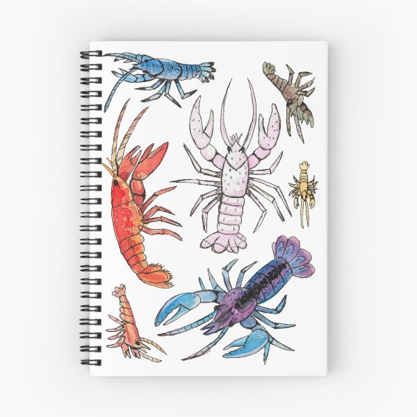 Item preview, Colorful Aquatic Crayfish Species in Watercolor designed and sold by narwhalwall.