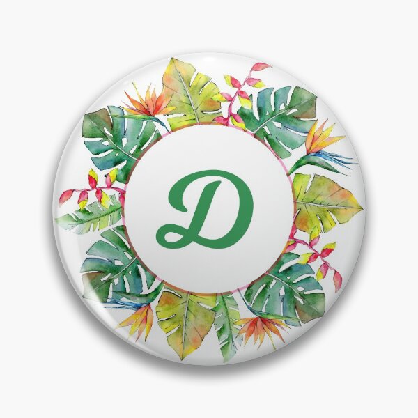 Item preview, Tropical Leaves Monogram D designed and sold by MysticMagpie.