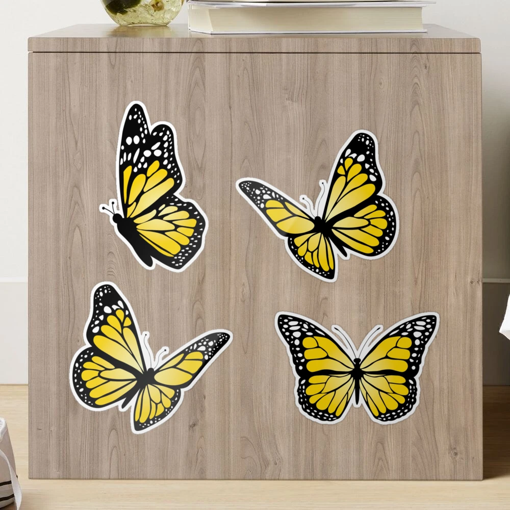 yellow butterfly sticker pack Sticker for Sale by logan-fairchild