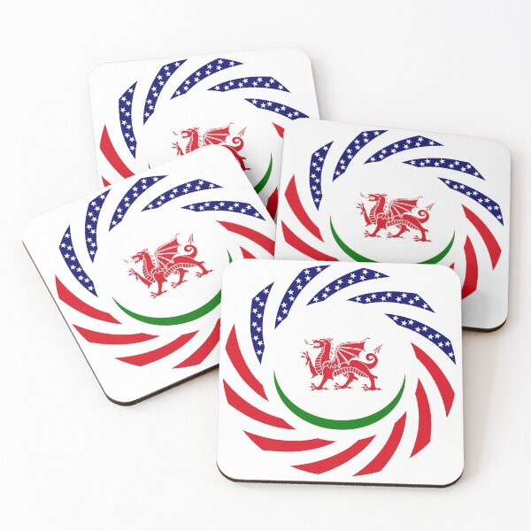 Item preview, Welsh American Multinational Patriot Flag Series designed and sold by Carbon-Fibre Media.