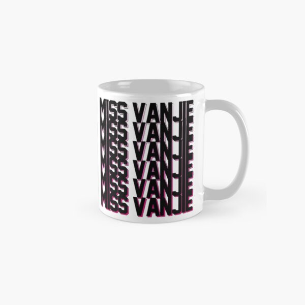 Miss Vanjie! (9) - Black Font Text On Pink Pink Shadow Background Classic Mug