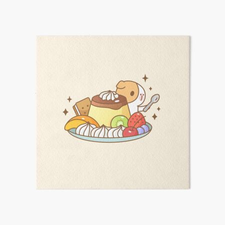 Guinea pig with Japanese Pudding Art Board Print