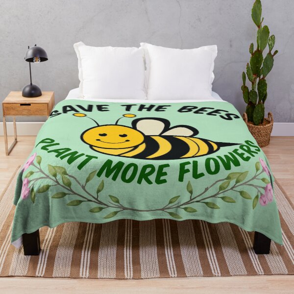 Item preview, Save the Bees Plant More Flowers designed and sold by Epic Love Designs.