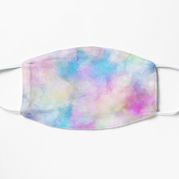 Unicorn Pastel Tie Dye - Abstract Art Flat Mask