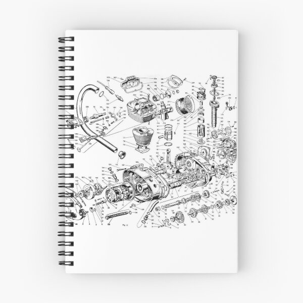 Item preview, exploded view of motorcycle engine designed and sold by serene-dad.