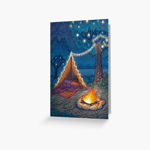 Summer campfire Greeting Card