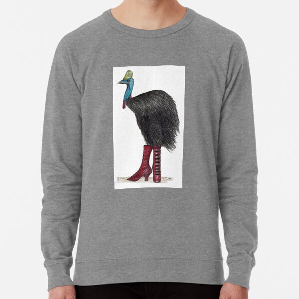 Cassowary in Victorian boots Lightweight Sweatshirt