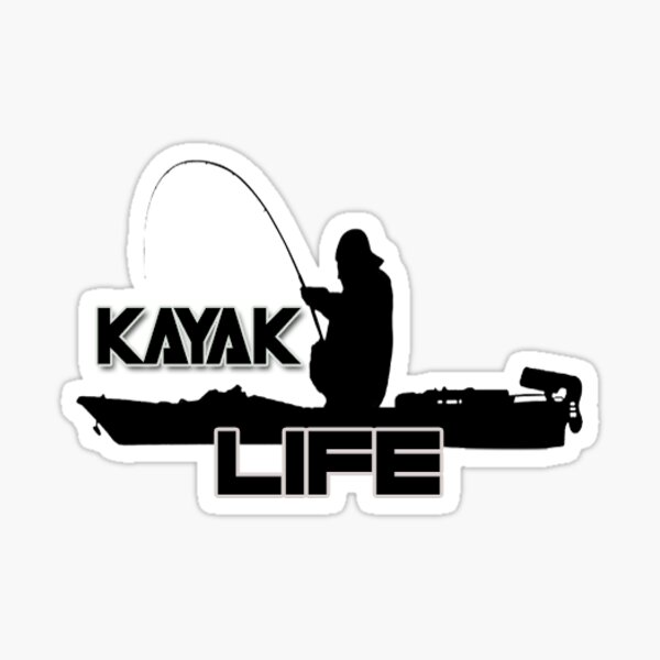 Kayak Sticker, Fishing  Sticker for Sale by Motoislol