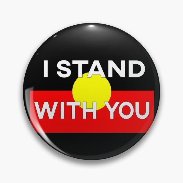 Item preview, Aboriginal Flag with the words I stand with you designed and sold by enriquepma.