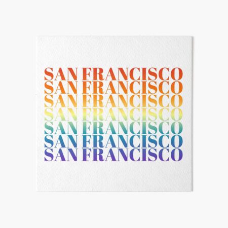 Item preview, San Francisco Rainbow aesthetic Typography. designed and sold by Stick2stamp.